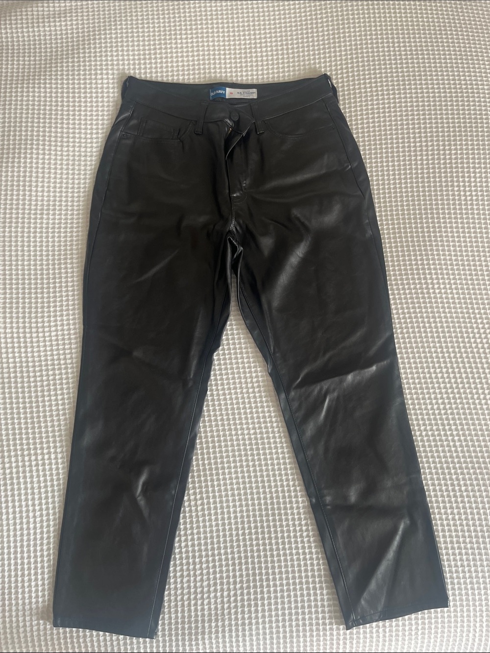 Black Faux Leather Pants